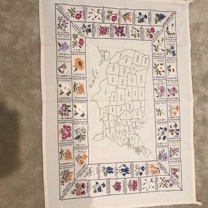 State Flower Embroidered Wall Tapestry